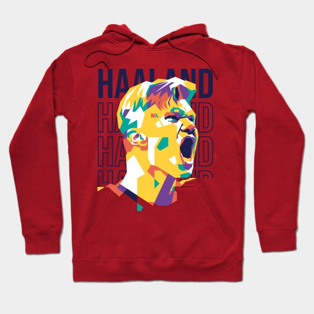 Erling Haaland Pop Art 1 Hoodie by pentaShop